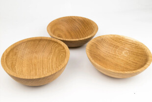 Handmade Wooden Salad Bowl Set (3 pieces)